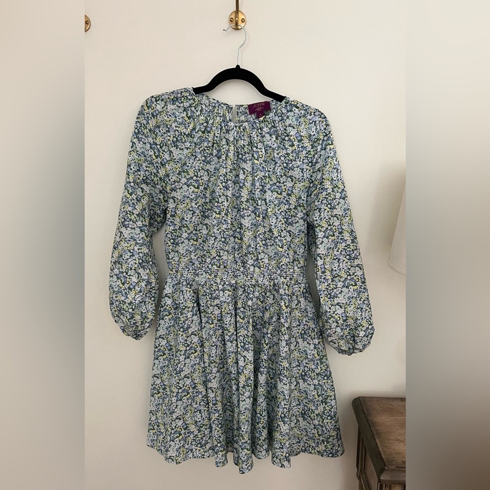 J. Crew Palermo smocked-waist mini dress in Liberty® Thorpe Hill fabric